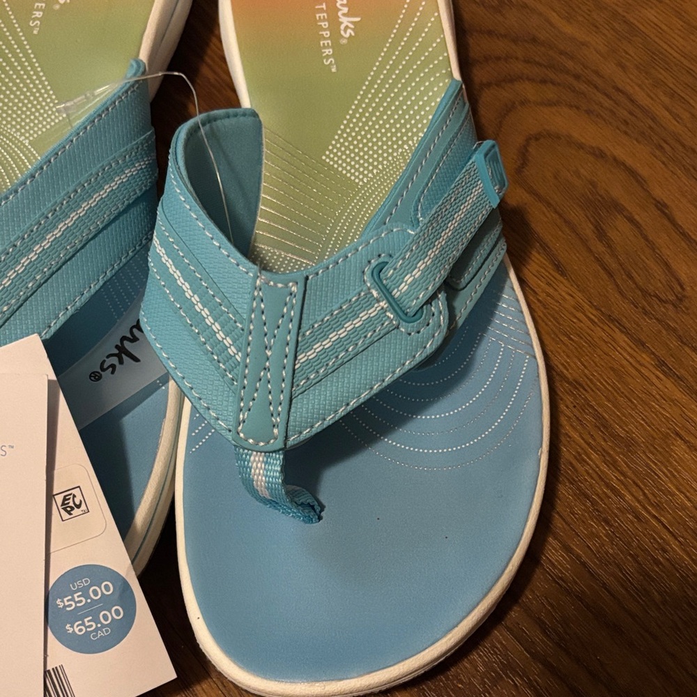 Clarks Women's Aqua Flip Flop Sandals - Picture 4 of 6